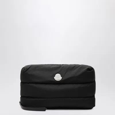 Moncler Caradoc Beauty Case In Quilted Black Nylon