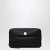 Moncler Caradoc Beauty Case In Quilted Black Nylon In Black