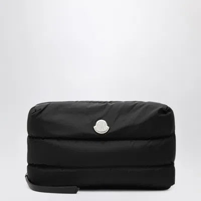 Moncler Caradoc Beauty Case In Quilted Black Nylon