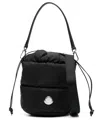 Moncler Caradoc Quilted Bucket Bag With Top Handle In Black