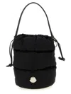 Moncler Caradoc Fabric Bucket Bag With Adjustable Strap In Black