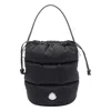 Moncler Caradoc Fabric Bucket Bag With Adjustable Strap In Black