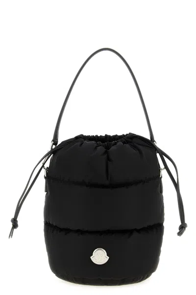 Moncler Caradoc Fabric Bucket Bag With Adjustable Strap In Black