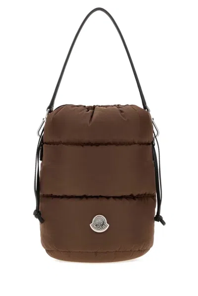 Moncler Caradoc Bucket Bag In Brown