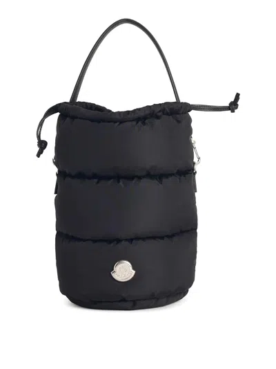 Moncler Caradoc Bucket Bag In Black Polyamide