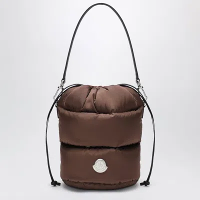 Moncler Caradoc Bucket Bag In Burgundy In Brown
