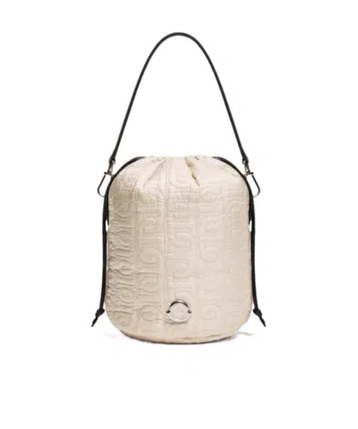 Moncler Caradoc Bucket Bag In Neutral