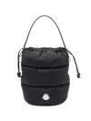 Moncler Caradoc Fabric Bucket Bag With Adjustable Strap In Black
