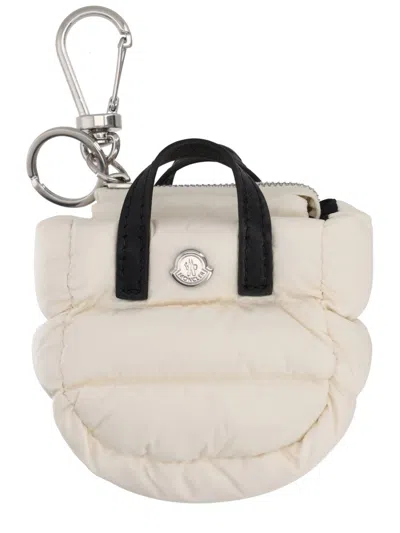 Moncler Caradoc Mini Key Holder In Polyamide In White