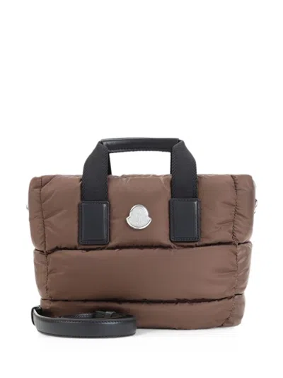 Moncler Caradoc Mini Nylon Tote In Red