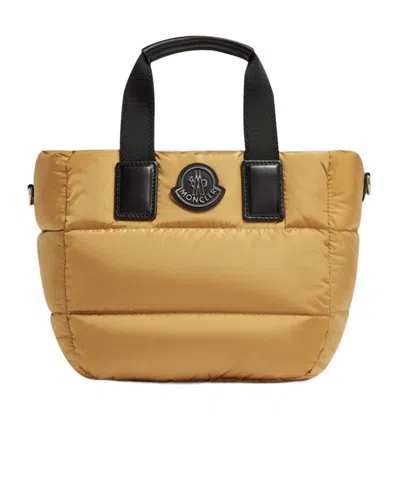 Moncler Caradoc Mini Shoulder Bag In Camel Beige