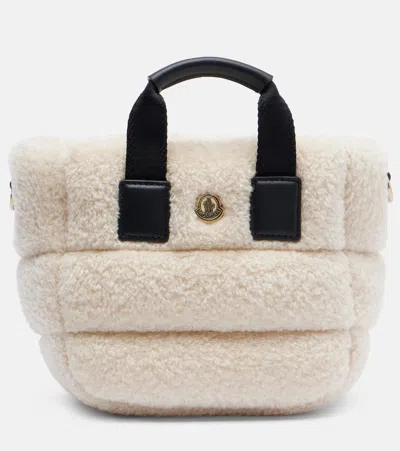 Moncler Caradoc Mini Teddy Tote Bag In White
