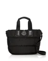 Moncler Mini Caradoc Quilted Nylon Tote Bag In Black