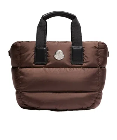 Moncler Caradoc Mini Tote Bag In Brown