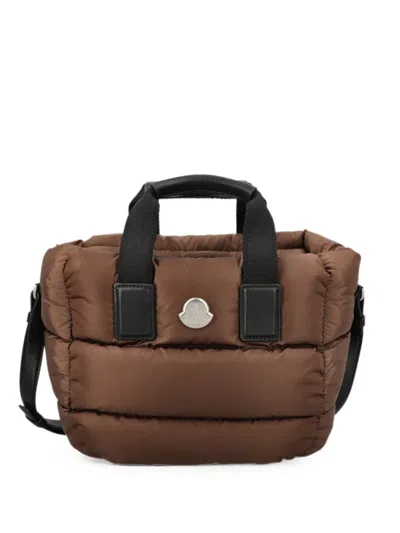 Moncler Caradoc Mini Tote Bag In Brown
