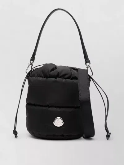 Moncler Caradoc Nylon Bucket Bag Adjustable Strap In Black