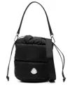 Moncler Caradoc Fabric Bucket Bag With Adjustable Strap In Black