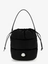 Moncler Caradoc Fabric Bucket Bag With Adjustable Strap In Black