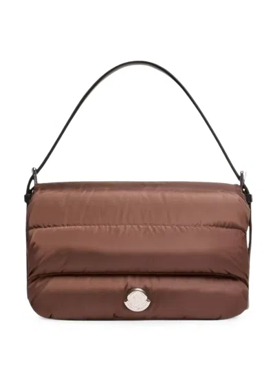 Moncler Caradoc Nylon Shoulder Bag In Brown