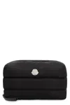 Moncler Caradoc Beauty Case In Quilted Black Nylon In Black
