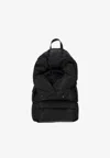 Moncler Caradoc Backpack Adjustable Straps Front Pocket In Black
