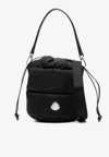 Moncler Caradoc Fabric Bucket Bag With Adjustable Strap In Black