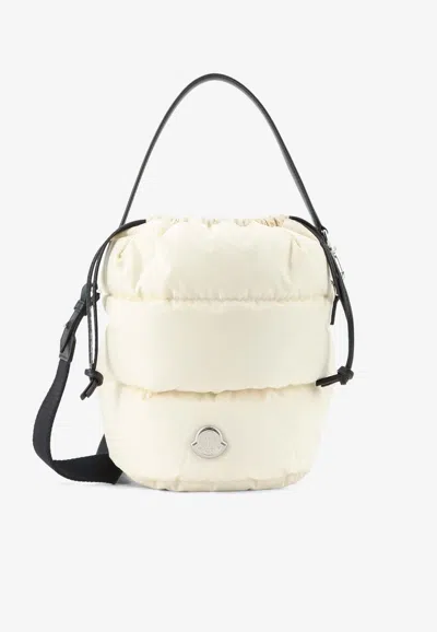 Moncler Caradoc Padded Bucket Bag In White