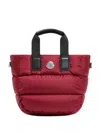 Moncler Caradoc Water-repellent Mini Tote Bag In Red
