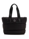 Moncler Mini Caradoc Black Polyamide Tote Bag In Black