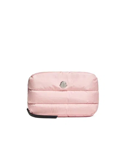 Moncler Caradoc Quilted Beauty Case In Pink