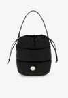 Moncler Caradoc Fabric Bucket Bag With Adjustable Strap In Black