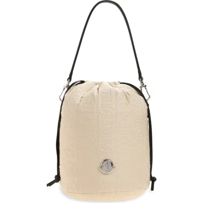 Moncler Caradoc Quilted Bucket Bag In Neutral