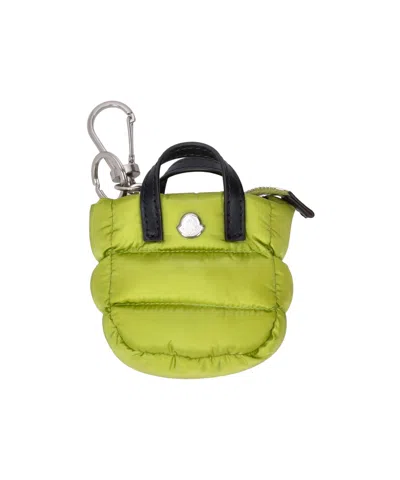 Moncler Caradoc Quilted Keyring In Green