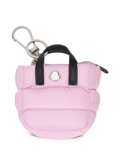 Moncler Caradoc Quilted Keyring In Purple