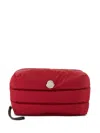 Moncler Caradoc Quilted Logo-plaque Beauty Case In Red