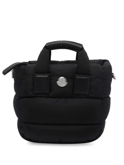 Moncler Caradoc Quilted Logo-plaque Mini Handbag In Black