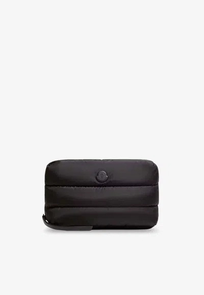 Moncler Caradoc Quilted Pouch Bag In Black