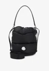 Moncler Caradoc Quilted Bucket Bag With Top Handle In Black