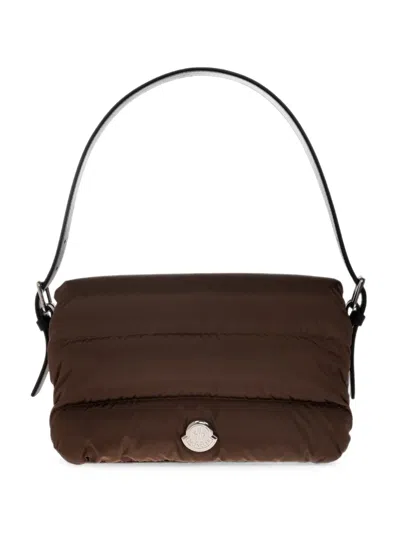 Moncler Caradoc Quilted Shoulder Bag In Brown