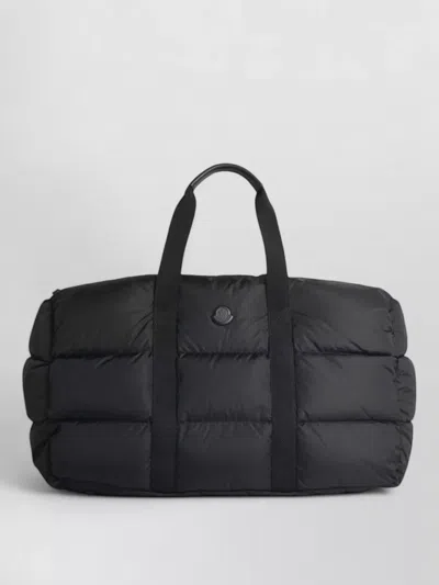 Moncler Caradoc Quilted Travel Bag Top Handles In Red