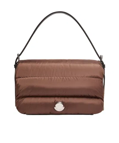 Moncler Caradoc Shoulder Bag In Brown