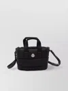 Moncler Borsa A Mano Caradoc Mini In Tessuto Nero Donna
