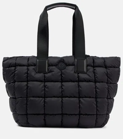 Moncler Caradoc Technical Down Tote Bag In Black