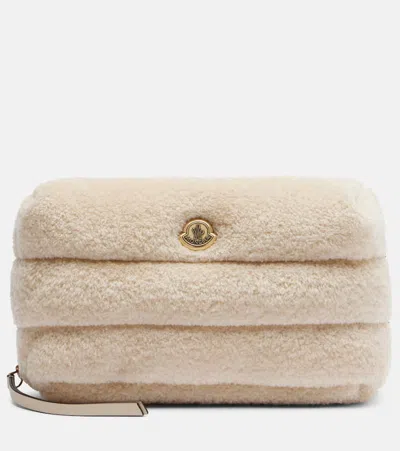 Moncler Caradoc Teddy Toiletry Bag In Neutral