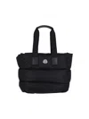 Moncler Caradoc Padded Nylon Shoulder Bag With Logo Patch In Black