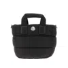 Moncler Micro Shoulder Bag With Quilted Design And Removable Strap In Black
