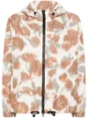 Moncler Cardabelle Hooded Jacket In Neutrals