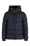 Moncler Cardere Tech Down Jacket In Blue