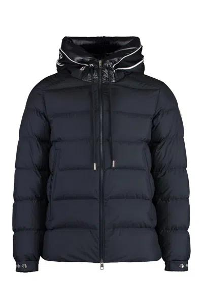 Moncler Cardere Tech Down Jacket In Blue