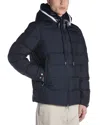 Moncler Cardere Tech Down Jacket In Navy
